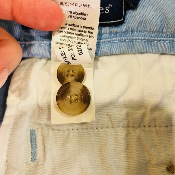 Vineyard Vines Light Blue White Marbling Flat Front Cotton Shorts Mens 40 - Picture 5 of 7